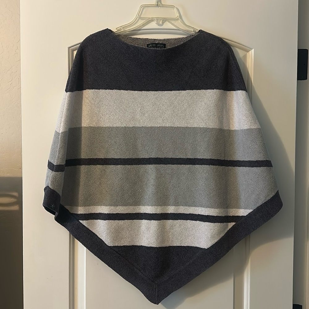 Barefoot Dreams Cozy Chic purple stripe poncho. This is the softest thing ever!!